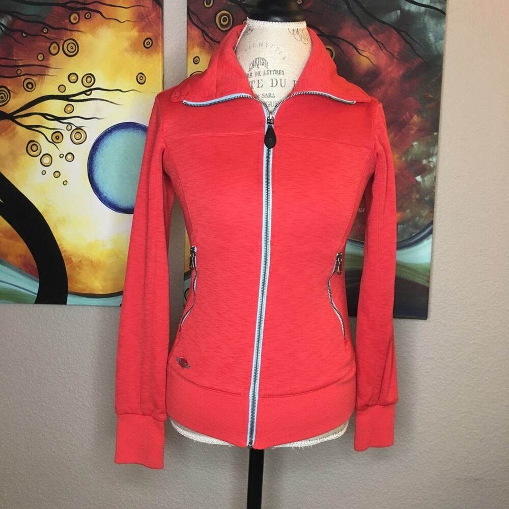 Sims Snowboarding XS Red Fleece Zip Up Sweatshirt